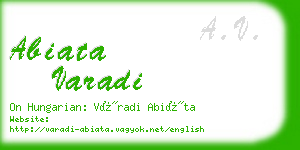 abiata varadi business card